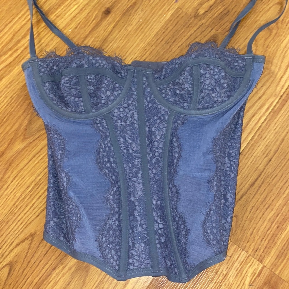 Urban outfitters Out From Under Modern Love Corset in Slate